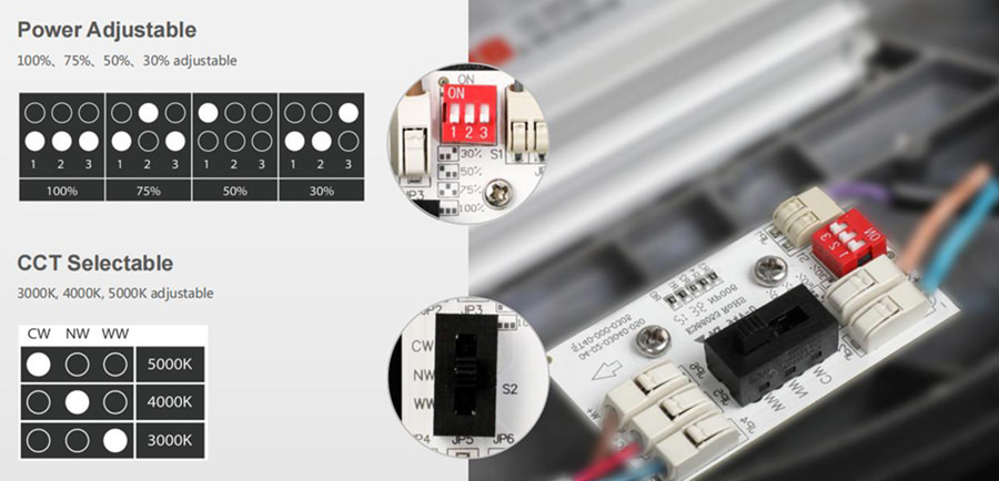 power and CCT selectable led post top light